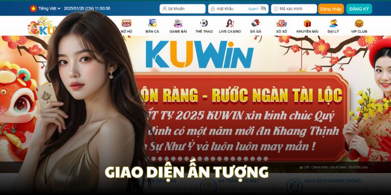Giao diện ấn tượng được phát triển bới KUWIN